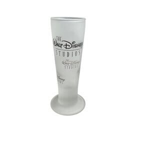 Walt Disney Studios Tall Shot Glass Souvenir Frosted Logo Collectible Barware